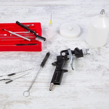 Набор для чистки малярного пистолета, 22 предмета.