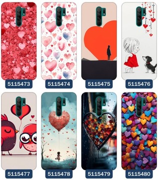Чехол для Xiaomi Redmi 9 Heart Designs Red Hearts Love