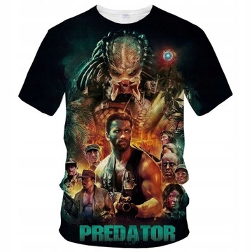 Męska koszulka z nadrukiem 3D Predator,A,S