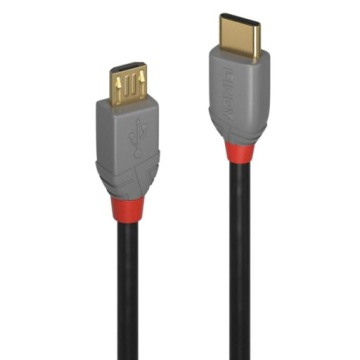 Lindy 36891 USB 2.0 Type C — линейный кабель Micro B Anthra — 1 м