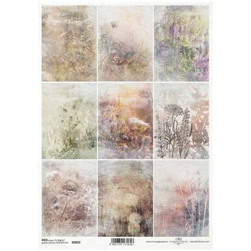 PAPIER RYŻOWY do decoupage łąka kwiaty polne