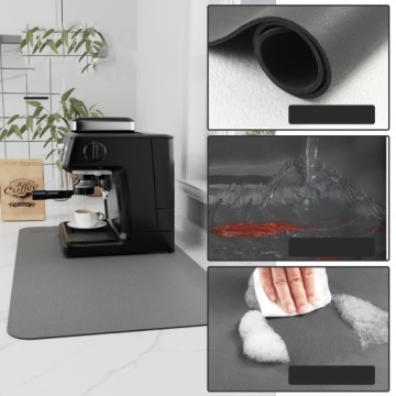 КОВРИК для кофемашины SILICONE PAD Серый 30х40 см АБСОРБЕНТ