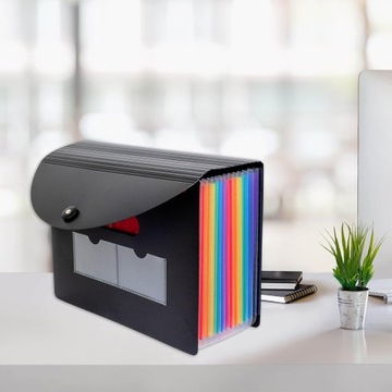 Складная папка для документов с 24 отделениями, вместительная, с КЛАПАНОМ.