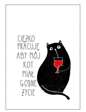 MAGNES Ciężko pracuję aby mój kot miał godne życie