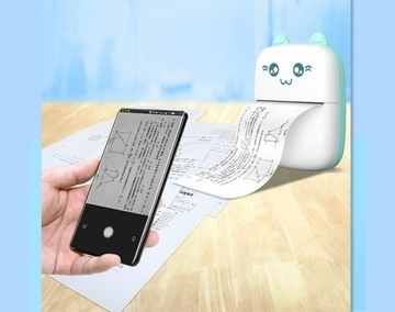 ТЕРМОПРИНТЕР DRUKUŚ MINI CAT BLUE + 21 ШТ. РОЛИКОВ