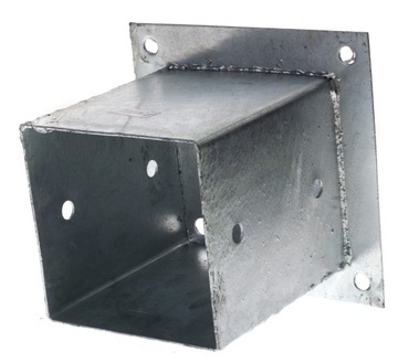 PODSTAWA WSPORNIK SŁUPA 101x150 MM PSP PROSTOKĄTNA KOTWA CZARNA DO BETONU