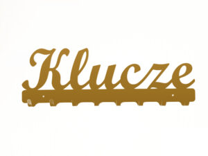 Wieszak metalowy na klucze złoty
