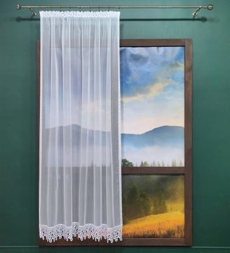 ГОТОВАЯ ШТОРА БЕЛАЯ ГОТОВАЯ ШТОРА КРУЖЕВНАЯ ГИПУРА 200х240 ЛЯГУШКА ТУННЕЛЬ длинная