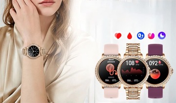 SMARTWATCH ЖЕНСКИЕ ЧАСЫ, МОНИТОР АРТЕРИАЛЬНОГО ДАВЛЕНИЯ, РАЗГОВОРЫ