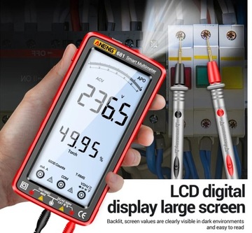Miernik Multimetr Cyfrowy ANENG 681 PRO z LCD i akumulatorem