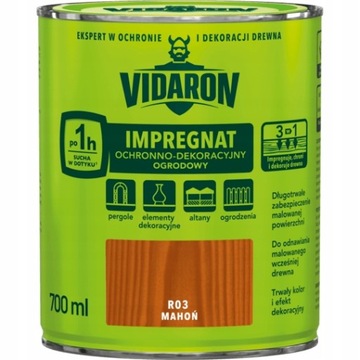 VIDARON IMPREGNAT OGRODOWY R03 MAHOŃ 4,5L