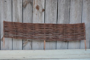 Palisada wiklinowa H25 - L120 płotek z wikliny