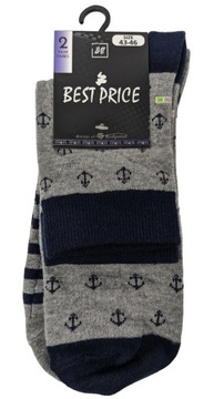Skarpetki Męskie Best Price Bawełna r. 43-46 2 pary
