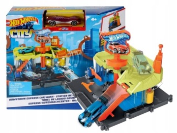 HOT WHEELS CITY ZESTAW TORÓW RAJDOWA MYJNIA+ autko HDR27