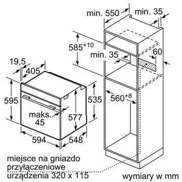Piekarnik z funkcją pary pulsSTEAM SIEMENS HR776G3B1 Termosonda 71l