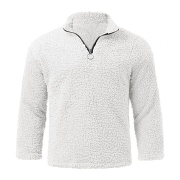 Men Jacket Solid Half Zipper Stand Collar Coldproo
