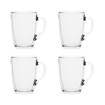 KUBKI Szklanki z Uchem Komplet 4x395 ml Klasyczne PRODUKT POLSKI