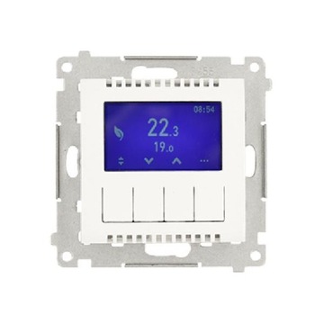 Simon 54 Regulator temperatury termostat z wyświetlaczem biał DETD1A.01/11