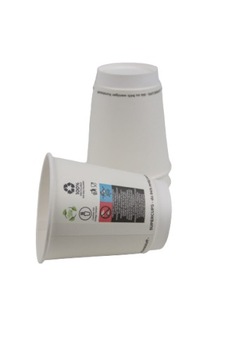 KUBEK 300/380 ml PAPIEROWY DWUŚCIENNY BIAŁY 25szt.