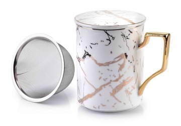 kubek z zaparzaczem sitkiem do ziół GOLD 400ml