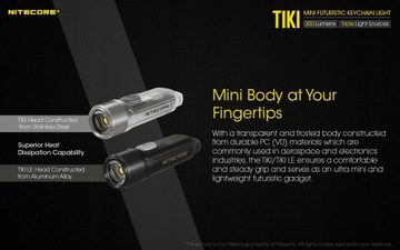 МОЩНАЯ ЛАМПА-БРЕЛОК NITECORE TIKI LT 300люм USB