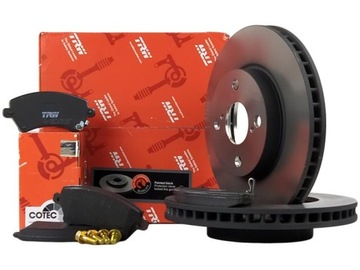 TRW TARCZE + KLOCKI PRZÓD TOYOTA COROLLA E12