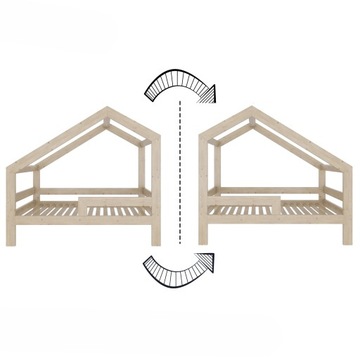ДЕТСКИЙ ДОМИК-КРОВАТЬ 160х80 ДЕТСКИЙ + КАРКАС + РЕЙКА W3