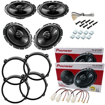 4 Głośniki PIONEER 16,5cm PRZÓD + TYŁ do ALFA ROMEO 147 159 dystanse