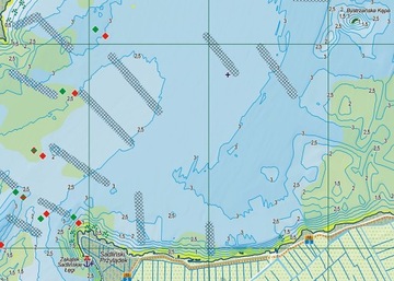 ТУРИСТИЧЕСКАЯ БАТИМЕТРИЧЕСКАЯ КАРТА ОЗЕРА ДЭБЕ