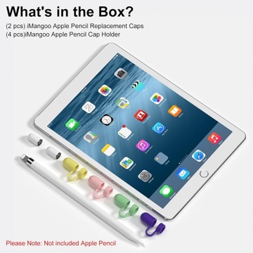2 колпачка для Apple Pencil 1-го поколения (2 белых колпачка
