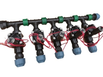 Kolektor nawadniania 5 sekcji z elektrozaworami Hunter PGV Zestaw PE 32