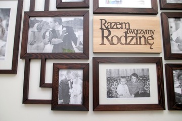 Галерея Деревянный мультирамка Фоторамка Фото Подарок