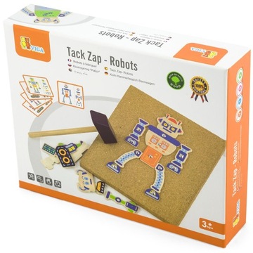 Viga Toys Drewniana Przybijanka Roboty 45 el.