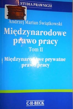 Międzynarodowe prawo pracy Tom 2 - Świątkowski