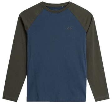 Longsleeve 4F M138 bluzka bawełniana granat 164.
