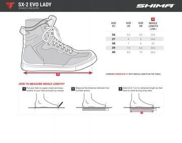 SHIMA SX-2 EVO LADY 39 ЖЕНСКАЯ МОТОТУФЛИ