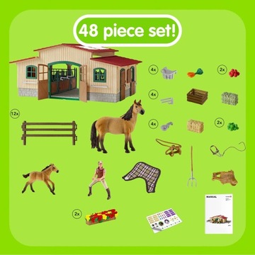 КОНЮШНЯ С ОБОРУДОВАНИЕМ Schleich 42195