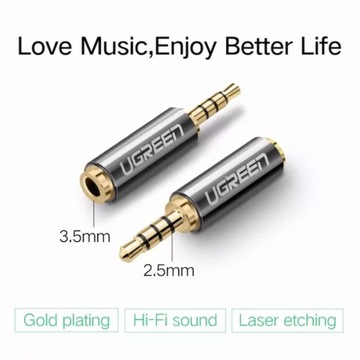 Переходник Micro Jack 2,5 M 4pin - Mini Jack 3,5 F