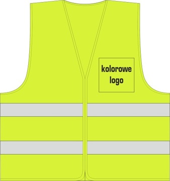 Kamizelka odblaskowa z nadrukiem logo GRUBA 140g
