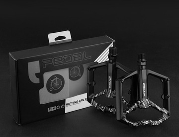 PEDAŁY ROWEROWE metalowe platformowe czarne aluminiowe MOCNE MTB BMX PINY