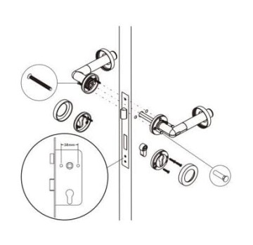 Дверная ручка SMART, Bluetooth-код, отпечаток пальца