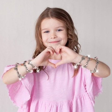 Zestaw do Robienia Bransoletek Koraliki Charms - Idealny dla Dzieci