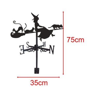 Флюгер Флюгер Арт высота кола 75 см, классический стиль, ведьма и кот