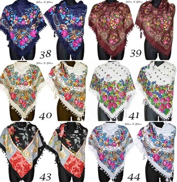 Шаль Горец НАРОДНЫЙ платок Элегантный Фолк Модный