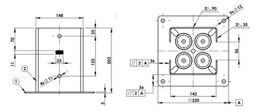 Podstawa słupa drewnianego przykręcana do betonu wspornik stopa 140x140 MM