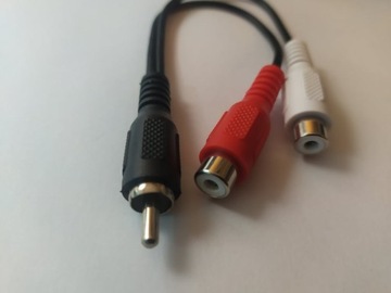 HAMA ADAPTER Subwoofer 1xcinch wt. - 2x cinch gn.