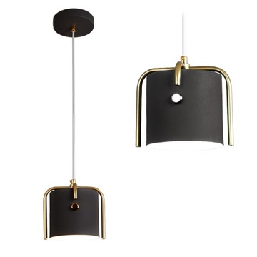 LAMPA SUFITOWA WISZĄCA METALOWA ELEGANT CZARNY E27