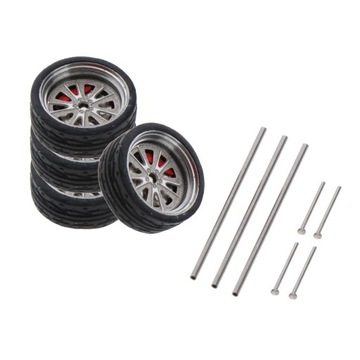 2 резиновых автомобильных колеса для радиоуправляемой машины 1/64