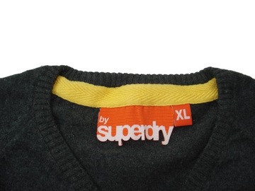 SUPERDRY Szary Męski Sweter JAPAN Style r XL