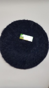 beret granatowy angora